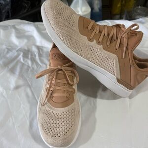 APL Tan Sneakers with Breathable Mesh and Cushioned Midsole Like New
